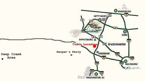 Maryland Cabin Vicinity Map