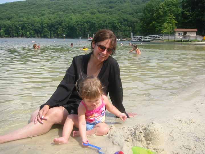 Maryland Cabin Play in Sand on Beach